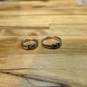 His & Here infinity knot rings